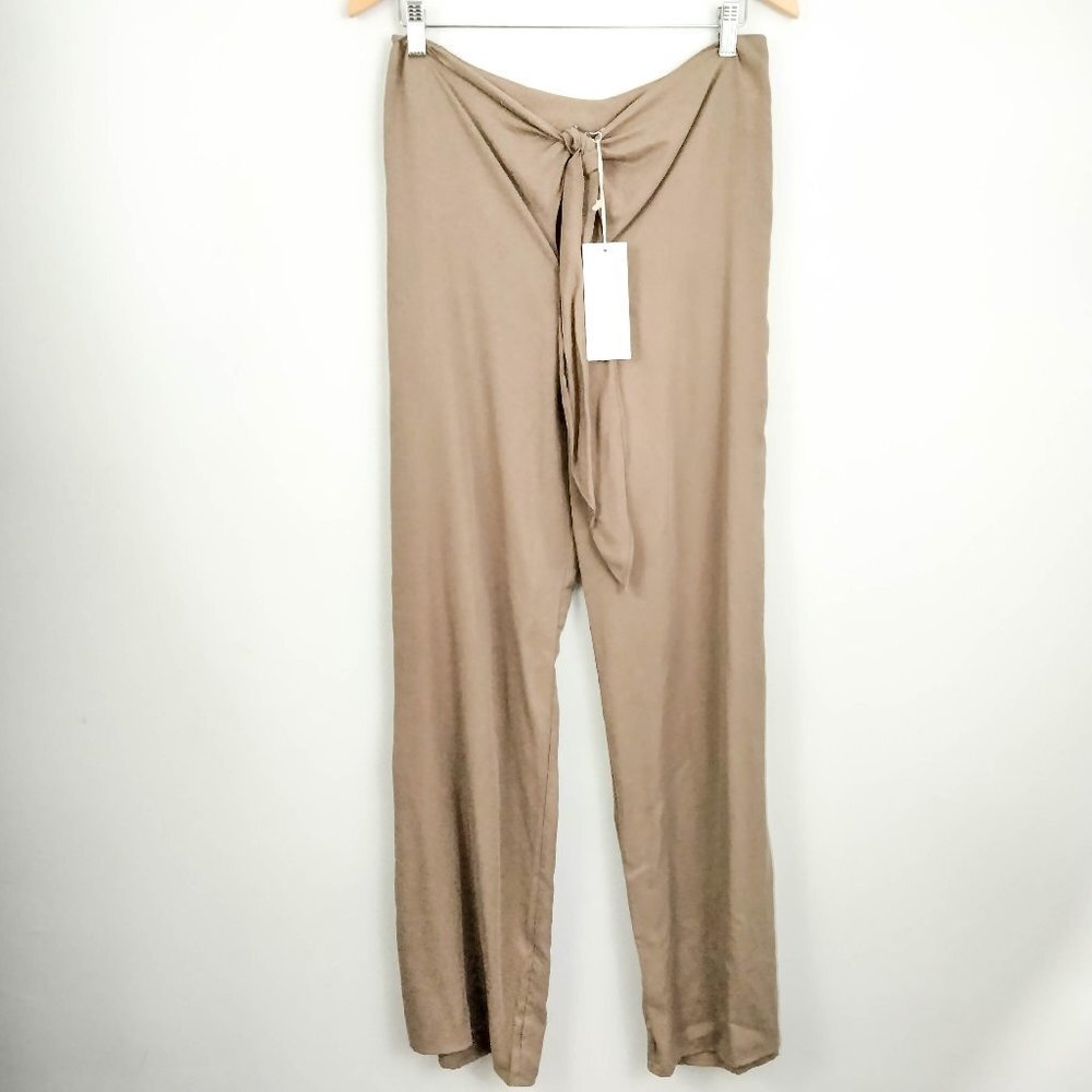 Shaina Mote Piave High Rise Tie Pants in Tencel Twill Small NWT